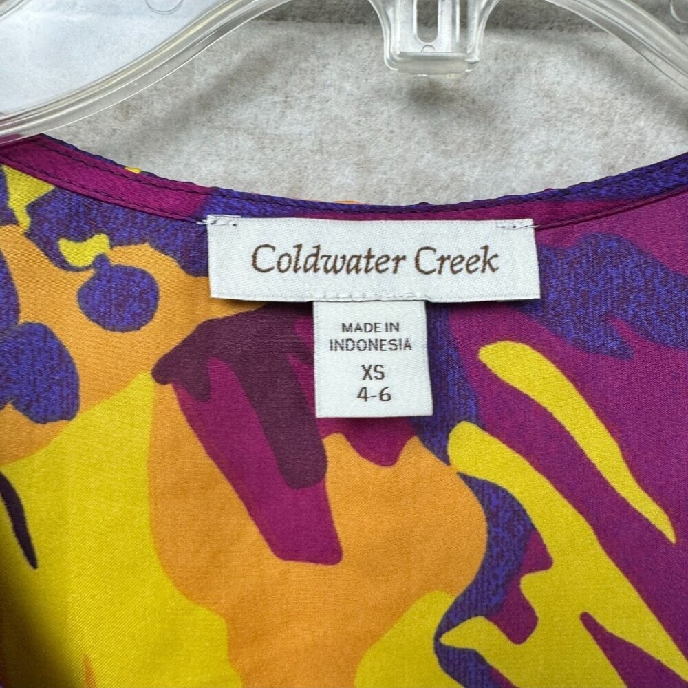 Coldwater Creek Women’s XS Sleeveless Floral Print Top NWT - Picture 3 of 7